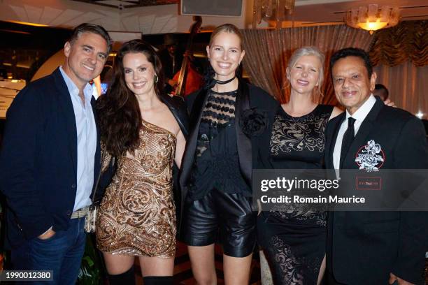 Archie Drury, Madlena Kalinova, Karolina Kurkova, April Donelson, Naeem Kahn attend Haute Living Celebrates the Haute 100 Miami with The Macallan and...