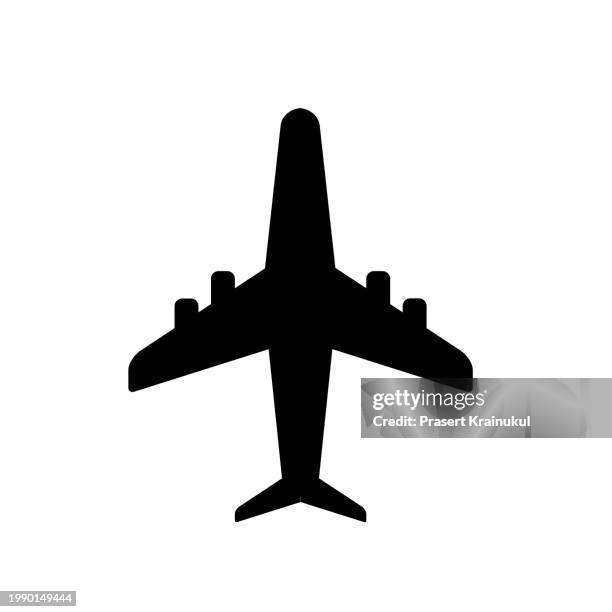 plane icon vector - text vector stock pictures, royalty-free photos & images