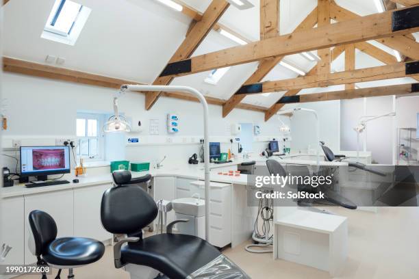 private dental practice - medical examination room stock pictures, royalty-free photos & images