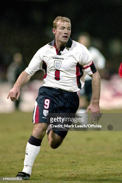 March 1998, Berne - International Friendly - Switzerland v England - Alan Shearer of England.
