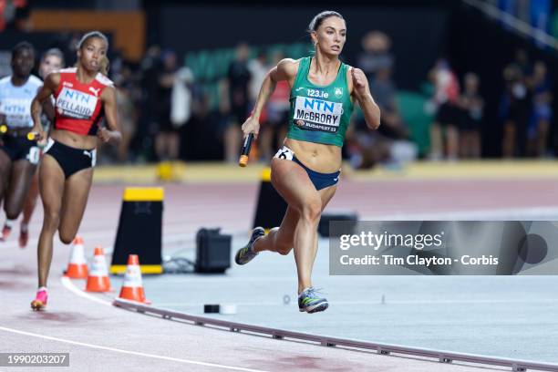 August 26: Kelly McGrory of Ireland in action in heat two of the Women's 4x 400M Relay heats during the World Athletics Championships, at the...