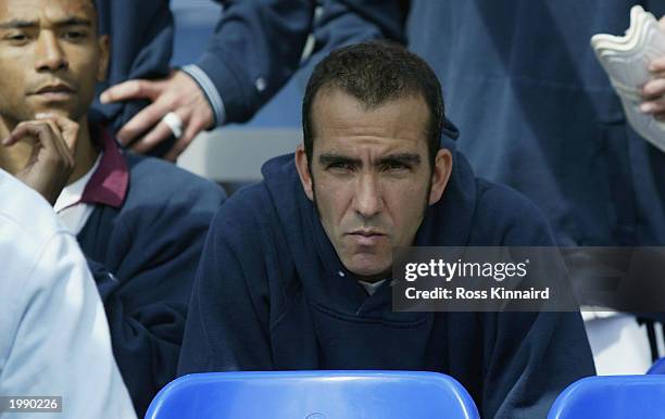 Paolo Di Canio of West Ham United looks on from the bench during the FA Barclaycard Premiership match between Birmingham City and West Ham United at...