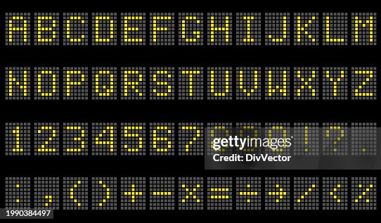 Digital Letter Graph Led Digital Letters Vector Set High-Res Vector Graphic - Getty Images