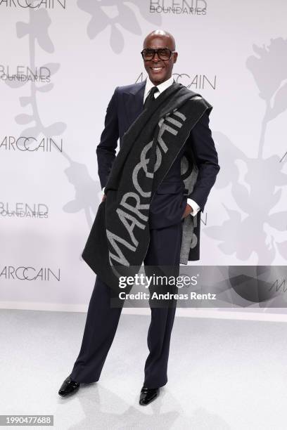 Bruce Darnell attends the Marc Cain Fashion Show at Arena Berlin on February 06, 2024 in Berlin, Germany.