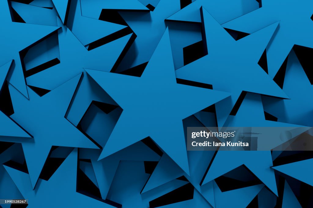 Turquoise Pattern Stars Bright Blue Turquoise Stars Shape Background Abstract 3d Pattern Design ...
