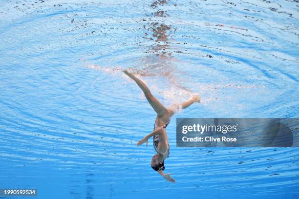 Vasiliki Alexandri of Team Austria competes in the Women's Solo Free Final on day five of the Doha 2024 World Aquatics Championships at Aspire Dome...
