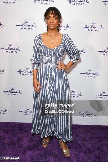 Lyndie Greenwood attends the Hallmark Media 2024 TCA Winter Press Tour at The Langham Huntington, Pasadena on February 06, 2024 in Pasadena,...