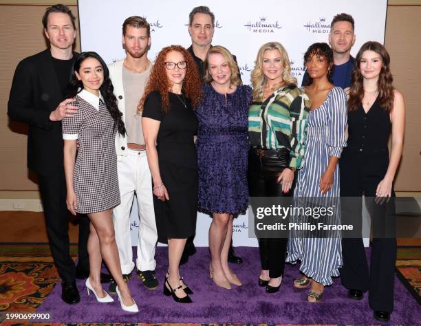 Paul Campbell, Aimee Garcia, Danny Griffin, Elizabeth Yost, SVP, Development, Hallmark Media, Victor Webster, Lisa Hamilton Daly, EVP, Programming,...