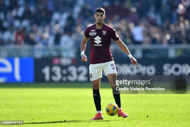 Adam Masina of Torino FC in action during the Serie A TIM match between Torino FC and US Salernitana at Stadio Olimpico di Torino on February 4, 2024...
