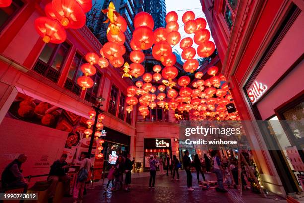 nouvel an chinois à hong kong - nouvel an chinois photos et images de collection