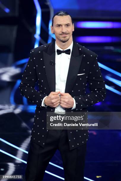 Zlatan Ibrahimović attends the 74th Sanremo Music Festival 2024 at Teatro Ariston on February 06, 2024 in Sanremo, Italy.