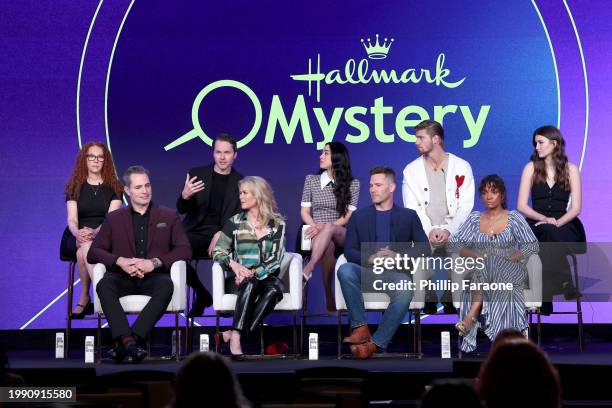 Elizabeth Yost, SVP, Development, Hallmark Media, Victor Webster, Paul Campbell, Alison Sweeney, Aimee Garcia, Luke Macfarlane, Danny Griffin, Lyndie...