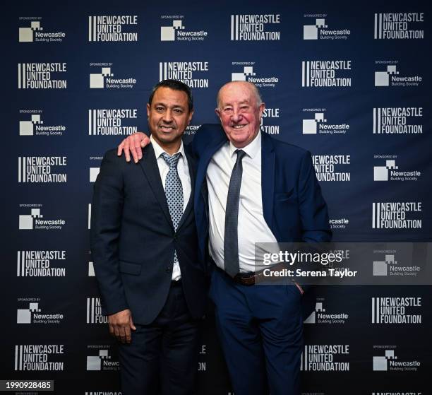 Ex Players Nolberto Solano and Mick Martin . During the Newcastle United Foundation Celebration Dinner at St James' Park on February 06, 2024 in...