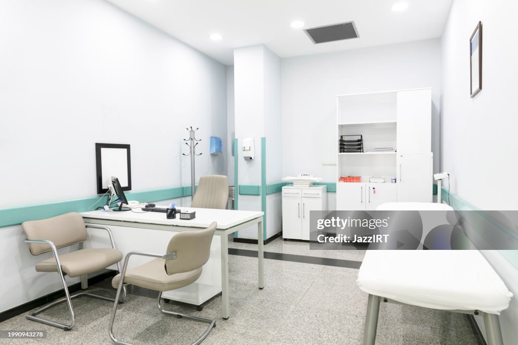 Empty doctor's office in a large hospital.. No people