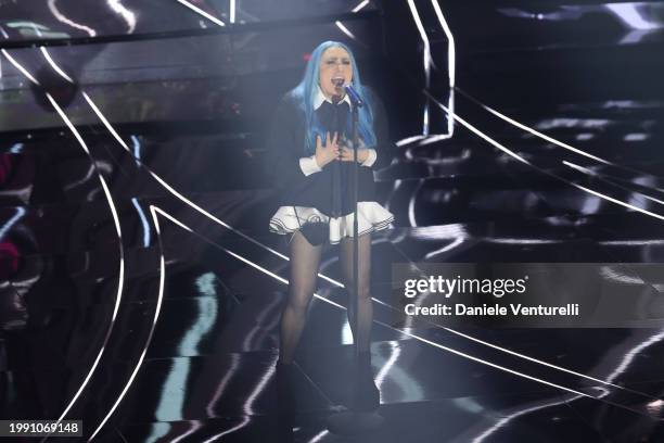 Loredana Bertè attends the 74th Sanremo Music Festival 2024 at Teatro Ariston on February 06, 2024 in Sanremo, Italy.