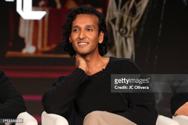 Assad Zaman seen onstage at the AMC Networks media presentation of Anne Rice’s “Interview With The Vampire” during the 2024 TCA Winter Press Tour at...