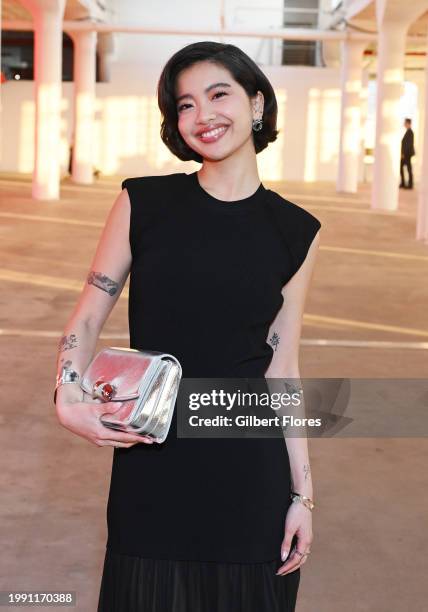 Steph Hui at Prabal Gurung RTW Fall 2024 as part of New York Ready to Wear Fashion Week held at the Starrett-Lehigh Building on February 9, 2024 in...