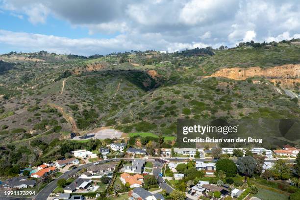 Rancho Palos Verdes, CA Land movement in the area has caused problems for decades but has now been exacerbated by recent storms causing large cracks...