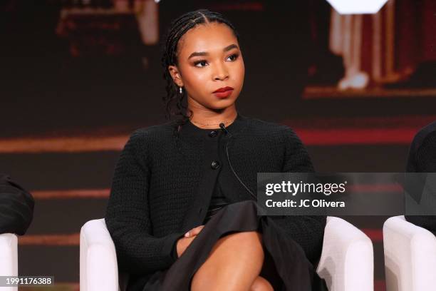 Delainey Hayles seen onstage at the AMC Networks media presentation of Anne Rice’s “Interview With The Vampire” during the 2024 TCA Winter Press Tour...