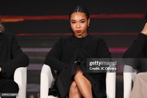 Delainey Hayles seen onstage at the AMC Networks media presentation of Anne Rice’s “Interview With The Vampire” during the 2024 TCA Winter Press Tour...