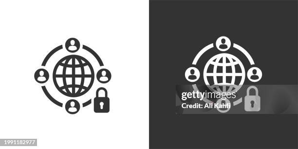 global protection icon. solid icon that can be applied anywhere, simple, pixel perfect and modern style. - insulation stock illustrations