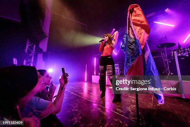 Alessandra Mele performs at Santeria Toscana 31 on February 06, 2024 in Milan, Italy.