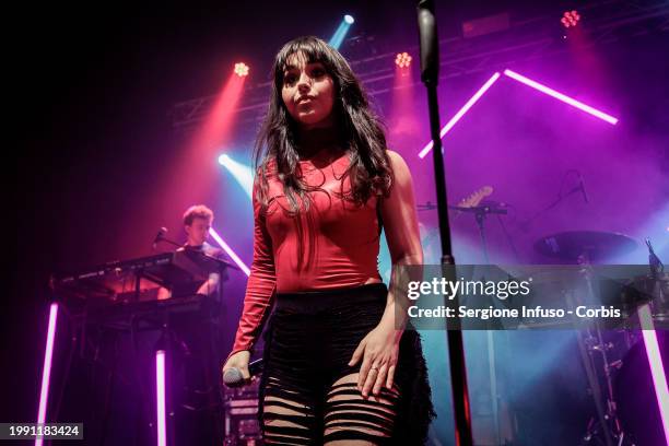 Alessandra Mele performs at Santeria Toscana 31 on February 06, 2024 in Milan, Italy.