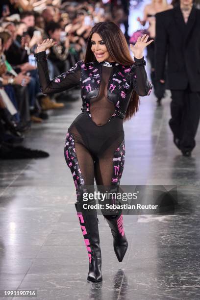 Model Kader Loth walks the runway at the Namilia Fashion show as part of Berlin Fashion Week AW24 on February 06, 2024 in Berlin, Germany.