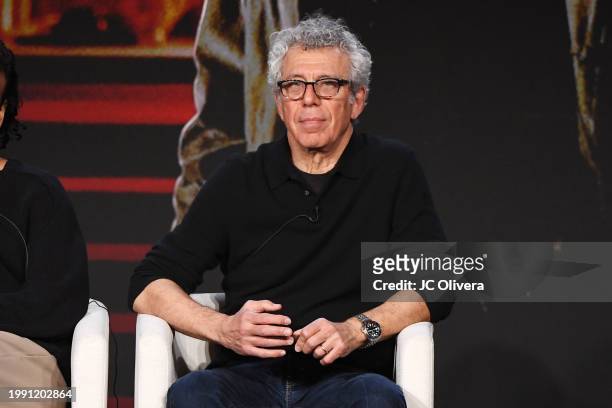 Eric Bogosian seen onstage at the AMC Networks media presentation of Anne Rice’s “Interview With The Vampire” during the 2024 TCA Winter Press Tour...