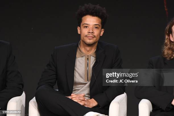 Jacob Anderson seen onstage at the AMC Networks media presentation of Anne Rice’s “Interview With The Vampire” during the 2024 TCA Winter Press Tour...