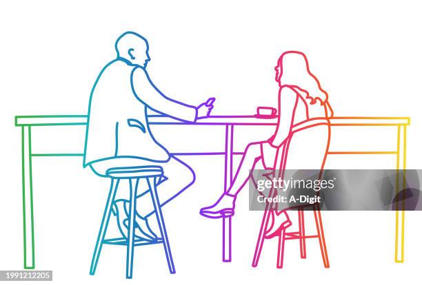 get her number rainbow - stranger stock illustrations