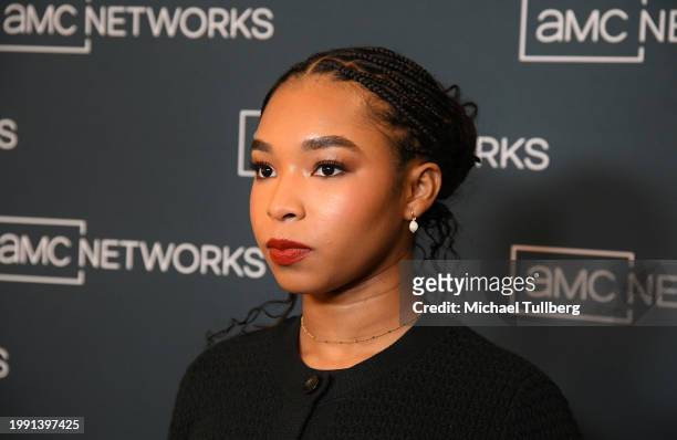 Actor Delainey Hayles attends the AMC Network's presentation of "Anne Rice's Interview with the Vampire" during the 2024 TCA Winter Press Tour at The...