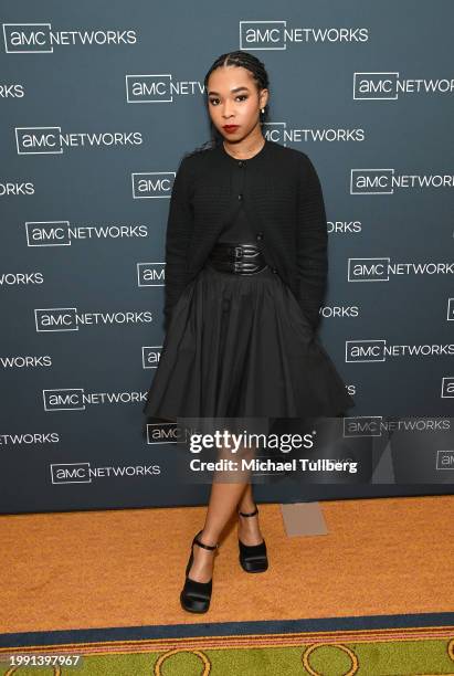 Actor Delainey Hayles attends the AMC Network's presentation of "Anne Rice's Interview with the Vampire" during the 2024 TCA Winter Press Tour at The...