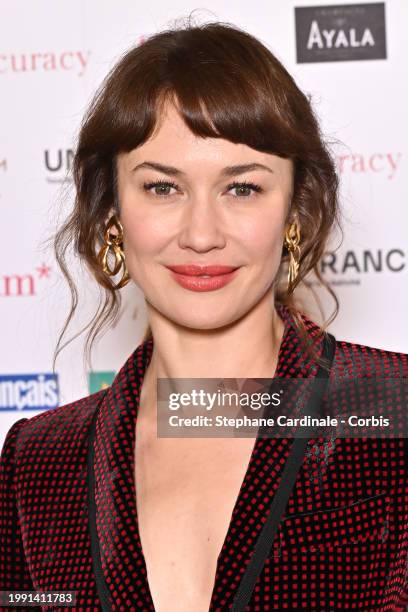 Olga Kurylenko attends the Cesar 2024 - Nominee Dinner at on February 06, 2024 in Paris, France.