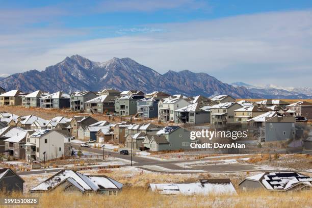 new housing development colorado flatirons. - colorado home stock pictures, royalty-free photos & images