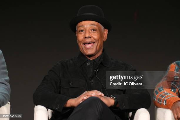 Giancarlo Esposito seen onstage at the AMC Networks media presentation of “Parish” during the 2024 TCA Winter Press Tour at The Langham Huntington,...