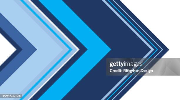 blue triangle geometric on white abstract background - abstract arrow stock illustrations