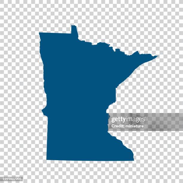 illustrazioni stock, clip art, cartoni animati e icone di tendenza di mappa del minnesota - midwest