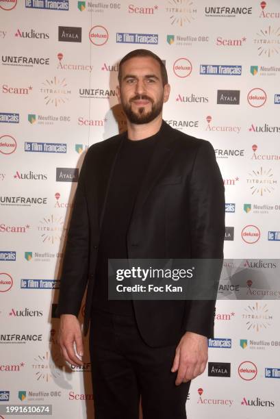 Guillaume Duhesme attends a photocall for the 31st "Trophees Du Film Francais" Intercontinental on February 06, 2024 in Paris, France.