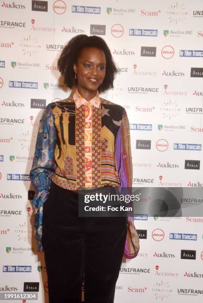 Fatou N’Diaye attends a photocall for the 31st "Trophees Du Film Francais" Intercontinental on February 06, 2024 in Paris, France.