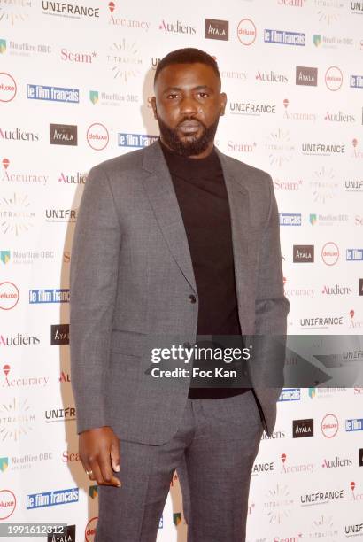 Max Gomis attends a photocall for the 31st "Trophees Du Film Francais" Intercontinental on February 06, 2024 in Paris, France.