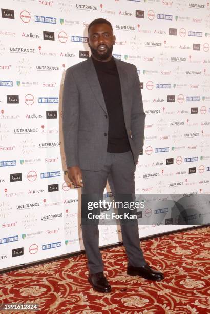 Max Gomis attends a photocall for the 31st "Trophees Du Film Francais" Intercontinental on February 06, 2024 in Paris, France.
