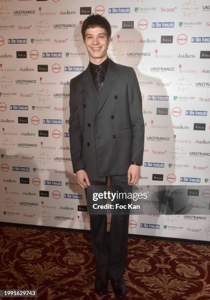 Paul Kircher attends a photocall for the 31st "Trophees Du Film Francais" Intercontinental on February 06, 2024 in Paris, France.