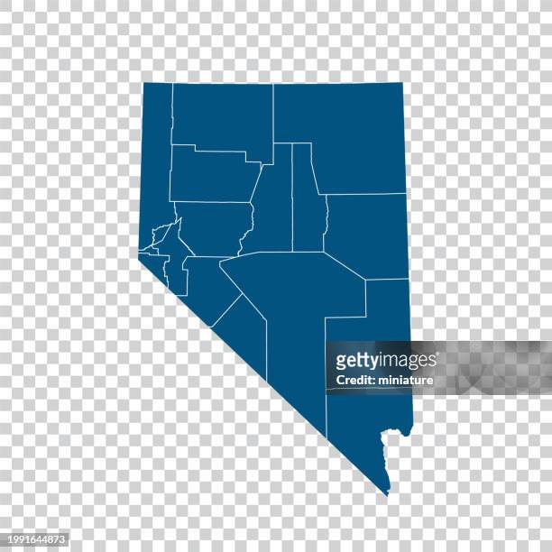 nevada map - file nevada population map.png stock illustrations