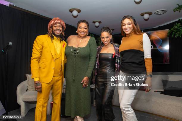 Raheem DeVaughn, LáDeia Joyce, Goapele, and Mya K. Power attend National Black HIV/AIDS Awareness Day Event at HQ DC House by The Burns Brothers on...