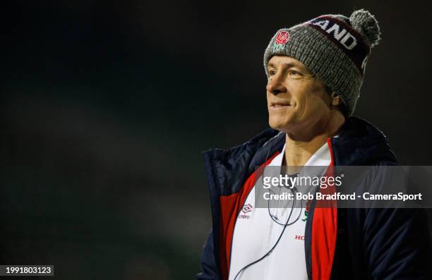 England's Head Coach Mark Mapletoft during the Six Nations Under 20s Championship match between England U20 and Wales U20 at Recreation Ground on...