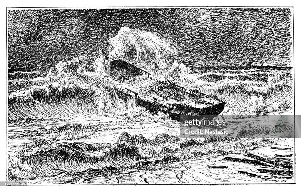 Shipwreck of the Saint Adresse at Boulogne