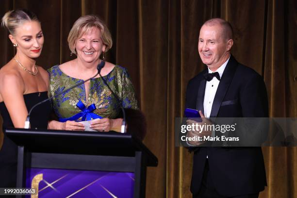 Anthony Furey winner of the Andrew Cole Community Match Official of the Year during the 2023 Rugby Australia Awards at Doltone House on February 07,...