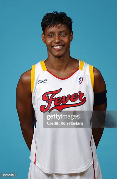 Bridget Pettis of the Indiana Fever during the Fever Media Day portrait shoot on May 6, 2003 in Indianapolis, Indiana. NOTE TO USER: User expressly...