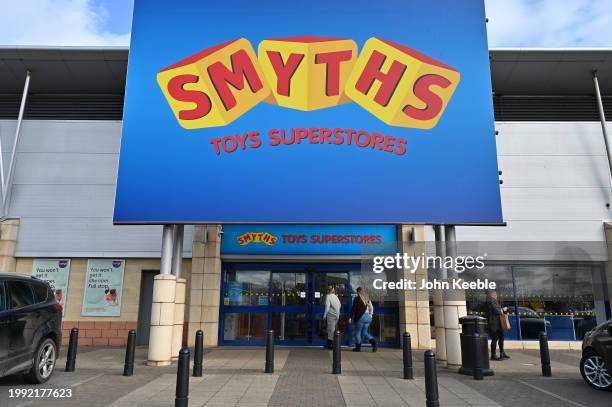 General view of a Smyths Toy Superstore at Lakeside Retail Park on February 5, 2024 in Grays, United Kingdom.